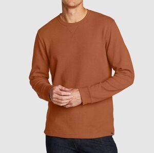 Eddie Bauer Men's Eddie's Field Thermal Crew Sweater Canyon Clay Orange Size XL